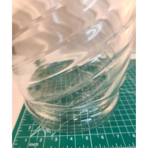 Large Swirled Glass Vase - Cylindrical Shape For Terrarium Or DIY Decor - Picture 7 of 11